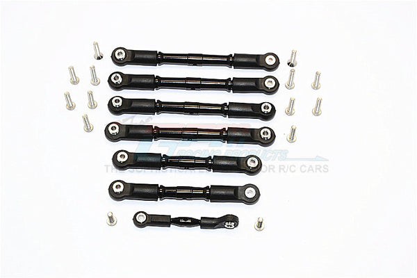 Traxxas Slash 4x4 Low-CG Version Aluminum Completed Tie Rod - 7Pcs Set Black