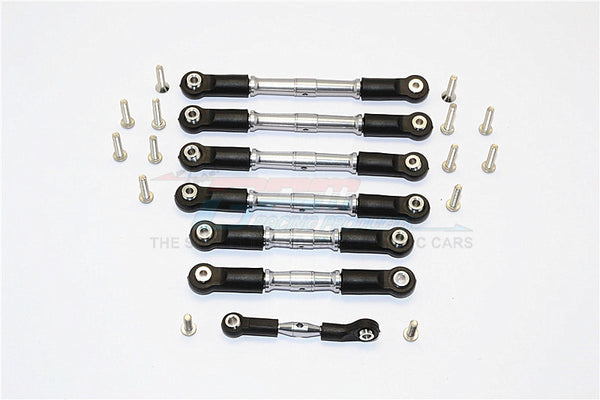Traxxas Slash 4x4 Low-CG Version Aluminum Completed Tie Rod - 7Pcs Set Gray Silver