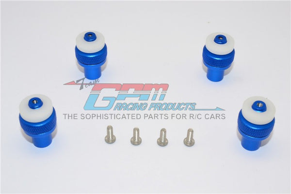 Traxxas Slash 4x4 LCG Aluminum Front+Rear Magnet Body Mount (OD15mm Magnet) - 1 Set Blue