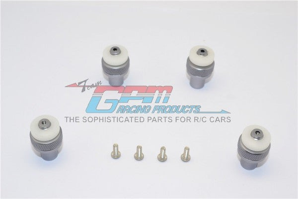 Traxxas Slash 4x4 LCG Aluminum Front+Rear Magnet Body Mount (OD15mm Magnet) - 1 Set Gray Silver