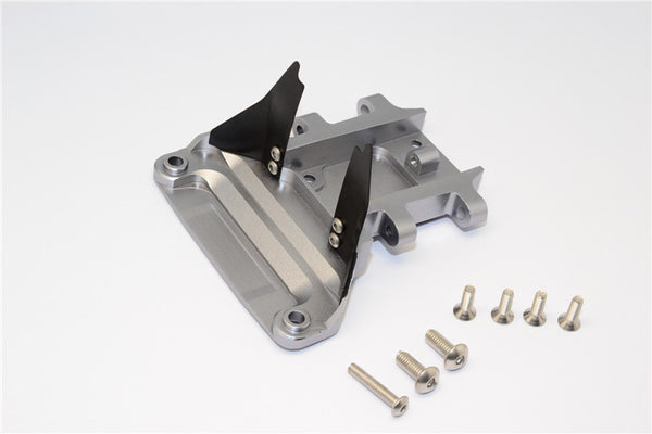 Traxxas Slash 4x4 LCG (68086-21) / Deegan 38 Fiesta (74054-6) Aluminum Rear Gear Box Protector - 1Pc Set Gray Silver