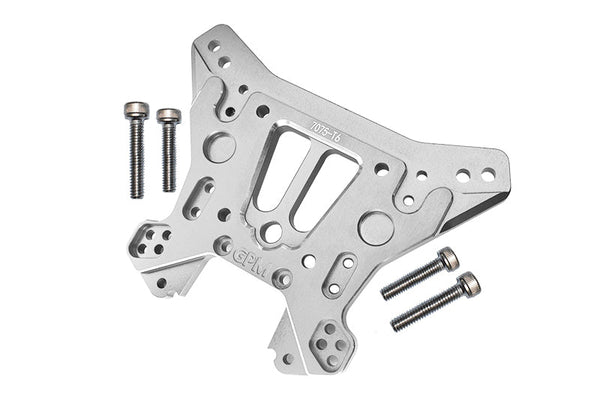 Aluminum 7075-T6 Rear Damper Plate for Traxxas 1/8 4WD Sledge Monster Truck 95076-4 - 5Pc Set Silver