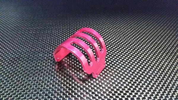 Team Losi Mini-T Aluminum Rear Motor Guard Protector - 1Pc Red