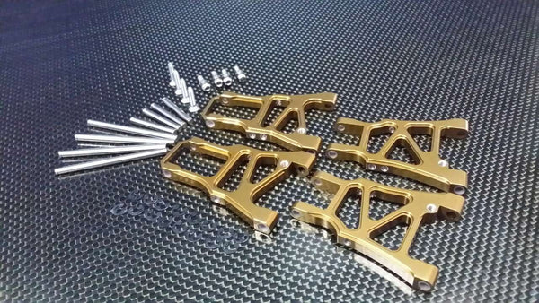 HPI Sprint 2 Aluminum Front + Rear Arms With Screws & Pins & E-Clips - 2Pr Set Golden Black