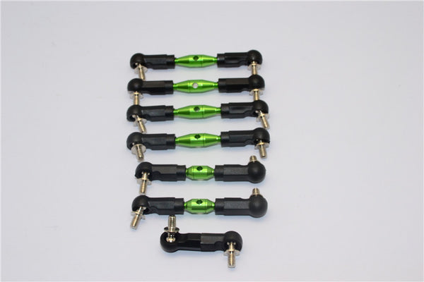 HPI Sport 3 Flux Aluminum Completed Tie Rod - 7Pcs Green