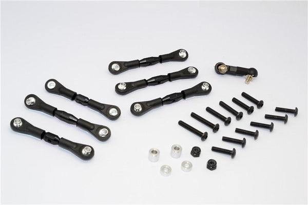 HPI Sport 3 Flux Aluminum Completed Tie Rod - 7Pcs Black