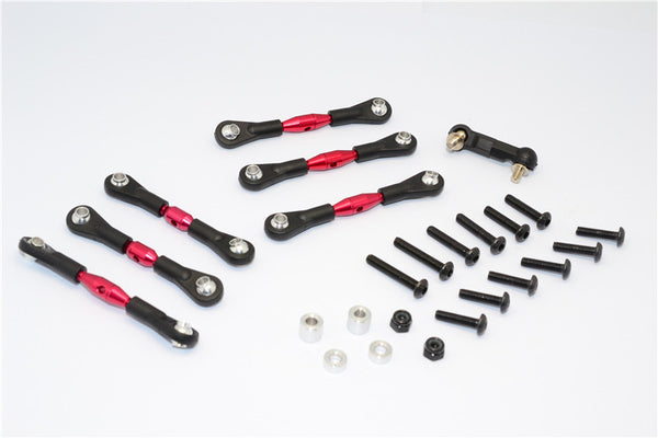 HPI Sport 3 Flux Aluminum Completed Tie Rod - 7Pcs Red
