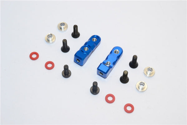 Aluminum Servo Mount (M3 Thread, Length 8.5mm) - 2Pcs Set Blue