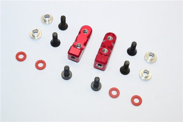 Aluminum Servo Mount (M3 Thread, Length 8.5mm) - 2Pcs Set Red