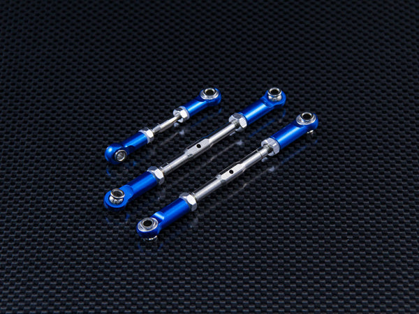 Traxxas Rustler VXL Steel Turnbuckles With Aluminum Ball Ends - 3 Pcs Set Blue