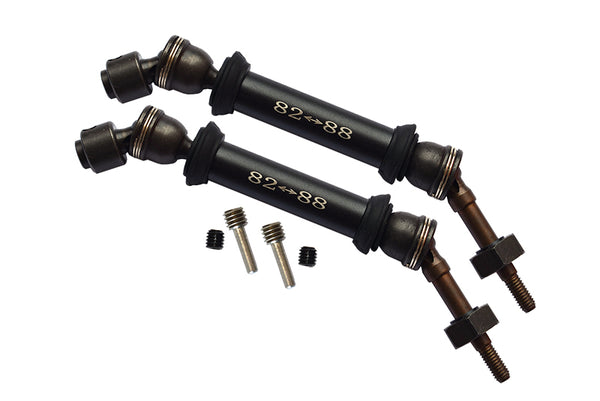 Traxxas Slash 4X4 Steel+Aluminum Rear CVD Drive Shaft With 12mmx6mm Wheel Hex - 1Pr Set Black