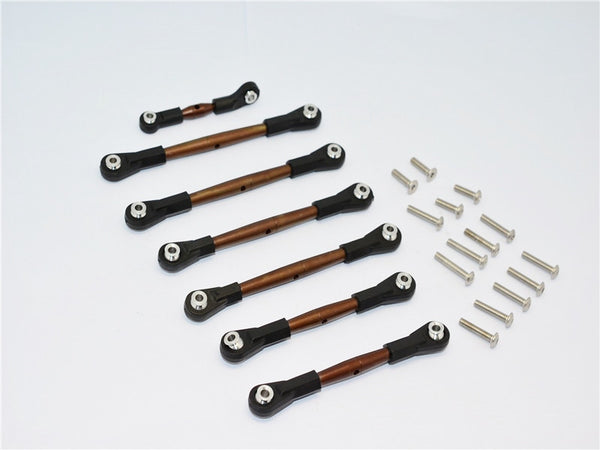Traxxas Slash 4x4 LCG Spring Steel Compelted Tie Rod - 7Pcs Set Black