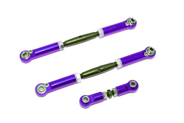 Traxxas Slash 4X4 Spring Steel Turnbuckles with Aluminum Ball Ends - 3Pcs Set Purple