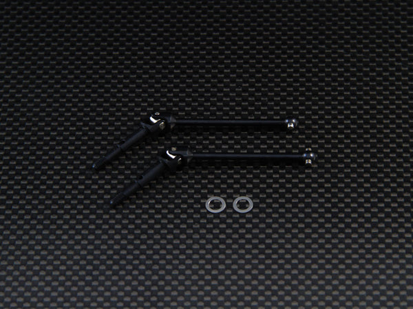 Team Losi Mini-T Steel Universal Swing Shaft (42mm) With Shims - 1Pr Set Black