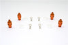 Traxxas LaTrax SST Aluminum Front & Rear Magnet Body Post - 1 Set Orange