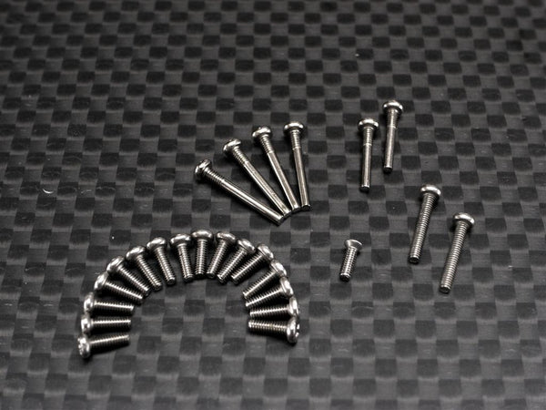 Team Losi Micro T Steel Screw Full Set Silver