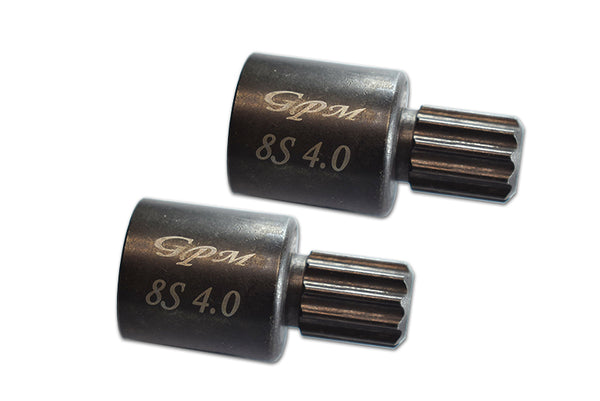 Harden Steel #45 Front Or Rear Wheel Joints For Traxxas 1:5 X Maxx 8S / XRT 8S Monster Truck Upgrades - 2Pc Set Black