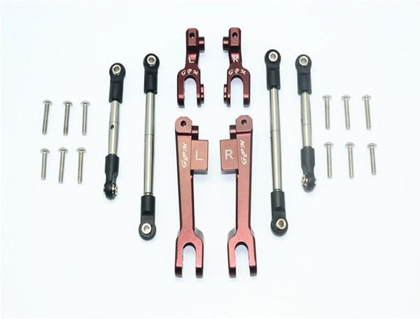 Traxxas Unlimited Desert Racer 4X4 (#85076-4) Spring Steel Front + Rear Sway Bar & Aluminum Sway Bar Arm & Stainless Steel Linkage - 23Pc Set Brown