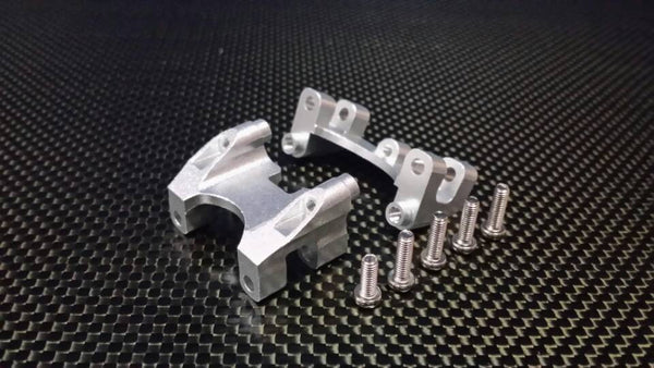 Traxxas Summit Aluminum Front Shock Tower + Rear Damper Mount - 2 Pcs Set Silver