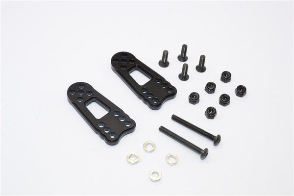 Gmade Sawback Aluminum Front/Rear Adjustable Shock Stay - 2Pcs Set Black