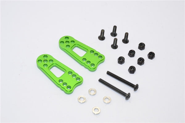 Gmade Sawback Aluminum Front/Rear Adjustable Shock Stay - 2Pcs Set Green