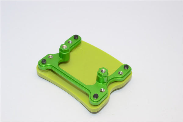Gmade Sawback Aluminum+Plastic Front/Rear Skid Plate Mount - 1 Set Green