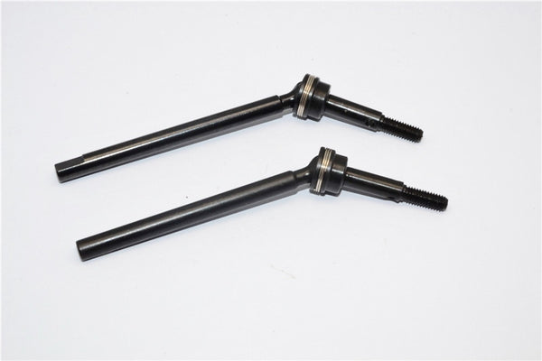 Gmade Sawback Steel Front CVD Drive Shaft (L63mm, R67mm) With 26mm Cup Joint - 2Pcs Black
