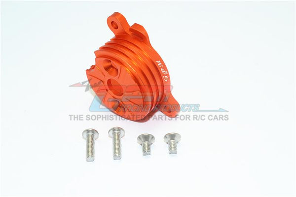 Tamiya T3-01 Dancing Rider Trike Aluminum Motor Mount With Heat Sink Fins - 1Pc Set Orange