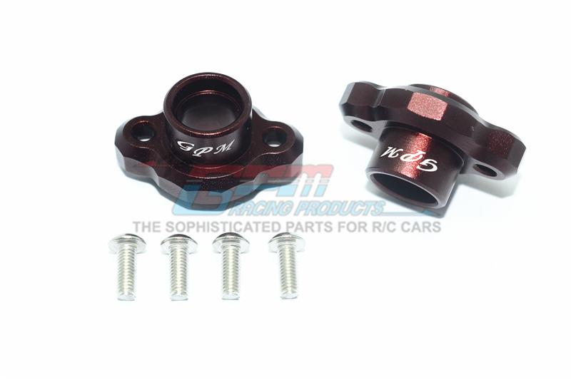 Tamiya T3-01 Dancing Rider Trike Aluminum Rear Axle Adapters ( Enclosed Design) - 1Pr Set Brown