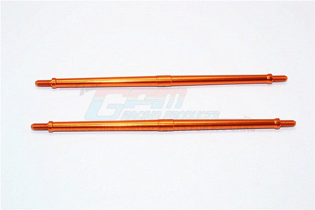 Aluminum 4mm Clockwise And Anticlockwise Turnbuckles (Total Length 147.5mm - Both Side Thread 10mm) - 1Pr Orange