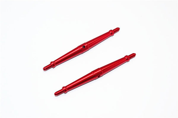 Aluminum 4mm Clockwise And Anticlockwise Turnbuckles (Total Length 85.5mm - Both Side Thread 8.5mm) - 1Pr Red