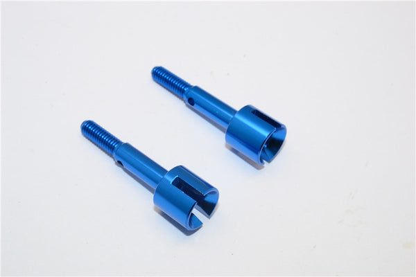 Tamiya TA02 Aluminum Front/Rear Wheel Shaft - 1Pr Blue