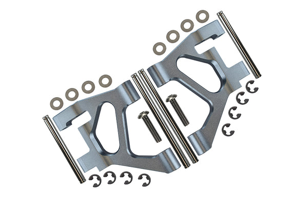 Tamiya TA02 Aluminum Rear Lower Arm Set - 1Pr Gray Silver