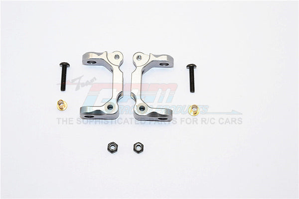 Tamiya TA02T Aluminum Front C-Hub - 1Pr Set Gray Silver