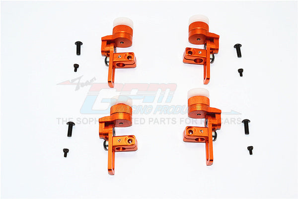 Tamiya TA02T Aluminum Front & Rear Body Post Mount With 12mm Magnet - 4Pcs Set Orange