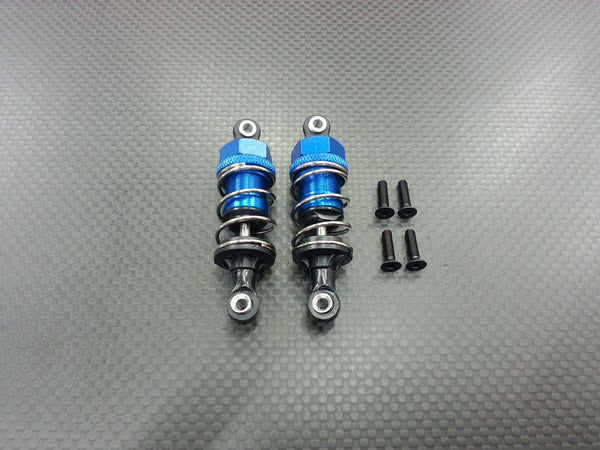 Tamiya TB04 Aluminum Front/Rear Adjustable Spring Damper With Plastic Ball Top - 1 Pr Blue
