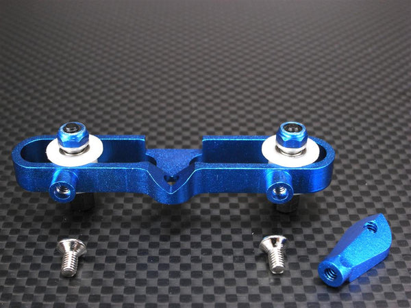 Team Associated TC3 Aluminum Bearing Steering Rack With Bearing Set - 1 Set Blue