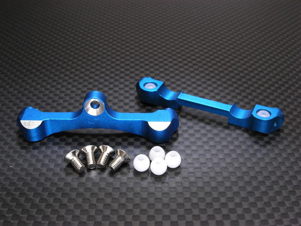 Team Associated TC3 Aluminum Front Arm Lock Set (5 Degree) - 1 Set Blue
