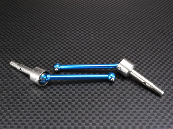 Team Associated TC3 Aluminum+Steel Front/Rear Universal Swing Shaft (Cvd Design) - 1Pr Blue