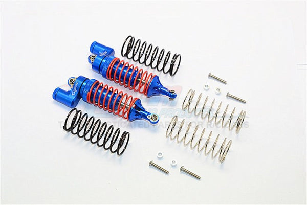 Traxxas Telluride 4X4 & Slash 4X4 Aluminum Front Adjustable L-Shape Damper (86mm) With 1.3mm & 1.7mm Coil Spare Springs - 1Pr Set Blue