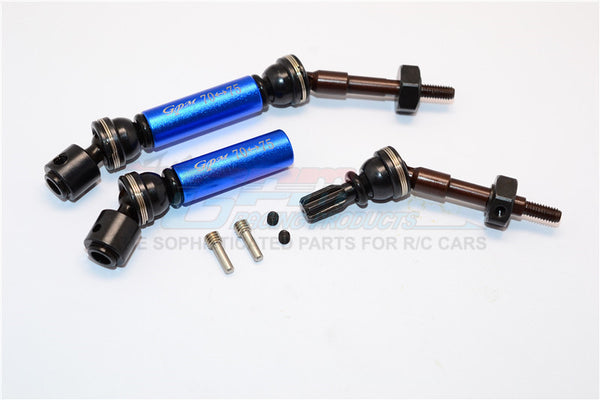 Traxxas Telluride 4X4 / Deegan 38 Fiesta ST Rally Steel+Aluminum Rear CVD Drive Shaft With 12mmx6mm Wheel Hex - 1Pr Set Blue
