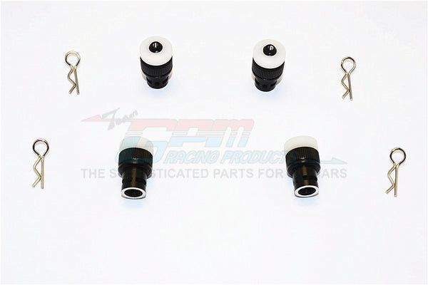 Traxxas Telluride 4X4 Aluminum Front & Rear Magnet Body Post - 1 Set Black