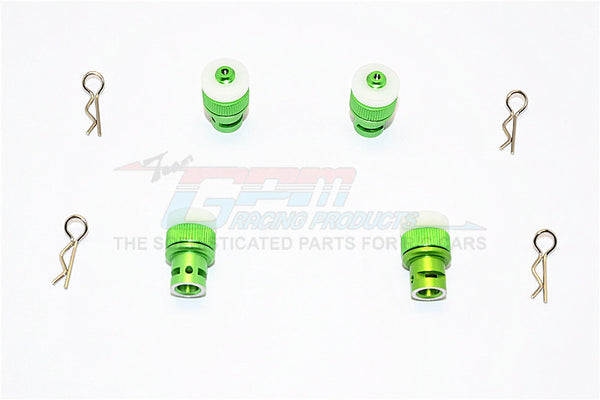 Traxxas Telluride 4X4 Aluminum Front & Rear Magnet Body Post - 1 Set Green
