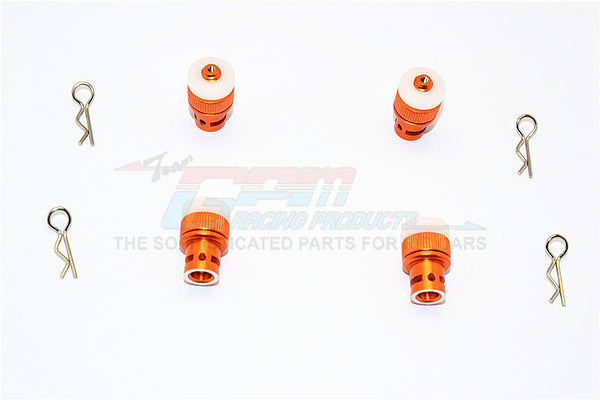 Traxxas Telluride 4X4 Aluminum Front & Rear Magnet Body Post - 1 Set Orange