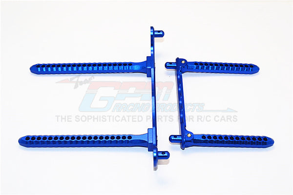 Traxxas Telluride 4X4 Aluminum Front & Rear Body Post Mount - 1 Set Blue