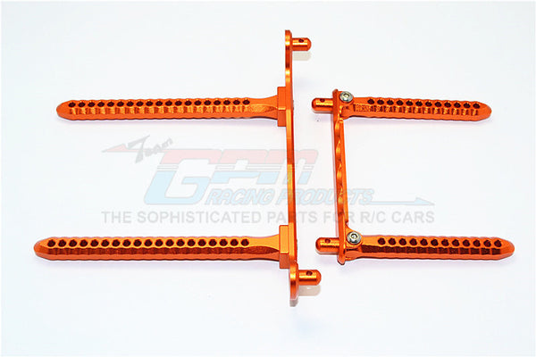 Traxxas Telluride 4X4 Aluminum Front & Rear Body Post Mount - 1 Set Orange