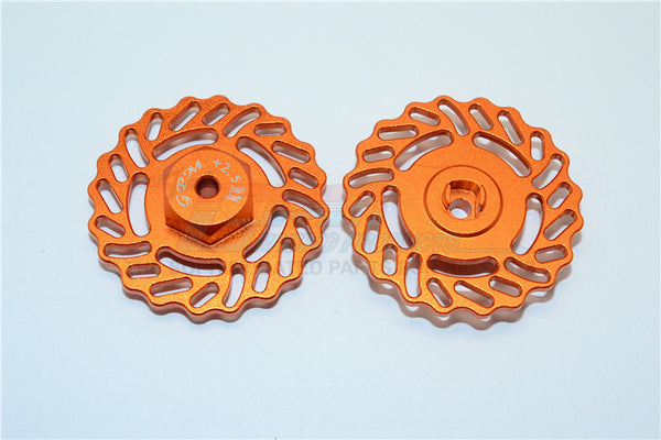 Traxxas LaTrax Teton & LaTrax SST Aluminum Brake Disk +2.5mm Thick - 2Pcs Set Orange