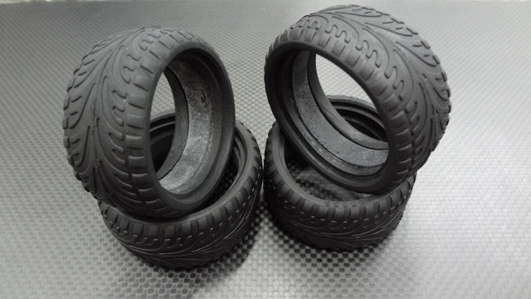 Rubber Radial Onroad Tires 26mm - 1Pr Set With Tire Insert (ISTT826M) Onroad Arrow Tire Pattern