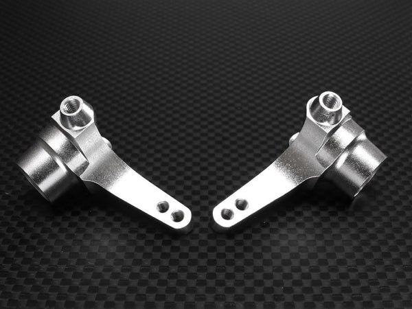 Tamiya TL01 / M03 / Wild Dagger Aluminum Front Knuckle Arm Set - 1Pr Silver