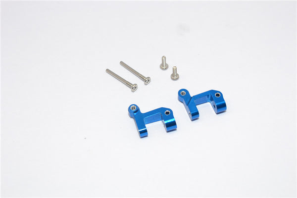 Team Losi Micro T Aluminum Front C-Hub With Screws - 1Pr Set Blue